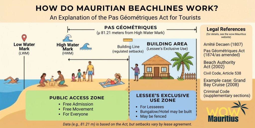 A nyilvános strandokhoz való hozzáférés joga Mauritiuson: fő szabályok turistáknak